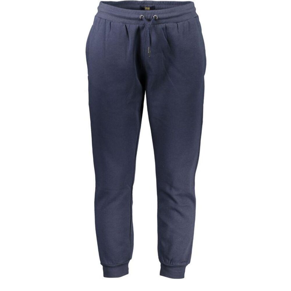 Cavalli Class Sweatpants Drawstring Elastic Waist Men Blue Bottoms